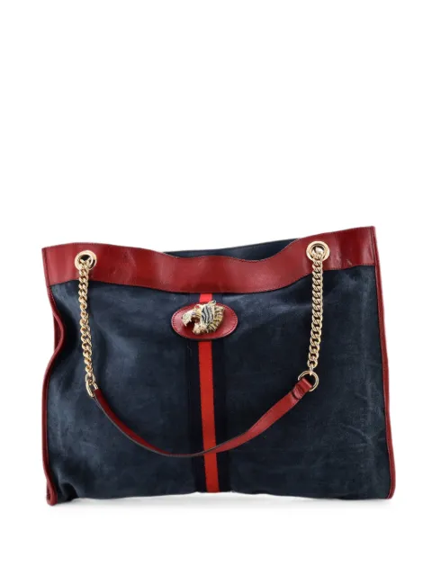 Gucci Pre-Owned Rajah Chain Suede Large tote bag