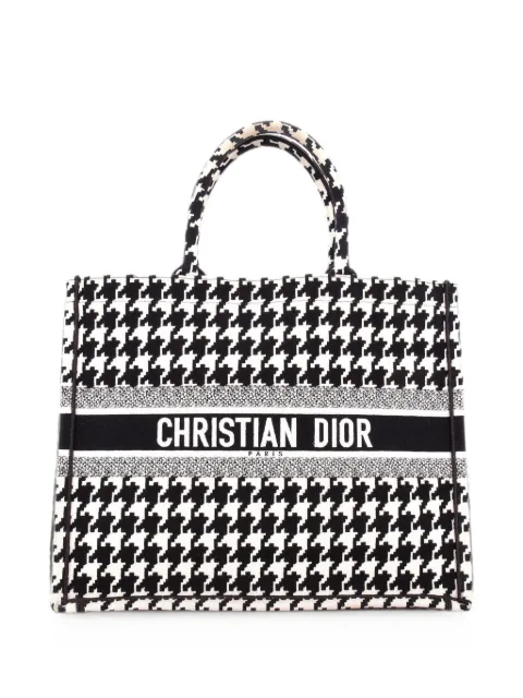 Christian Dior Pre-Owned Book Houndstooth Canvas Large tote bag