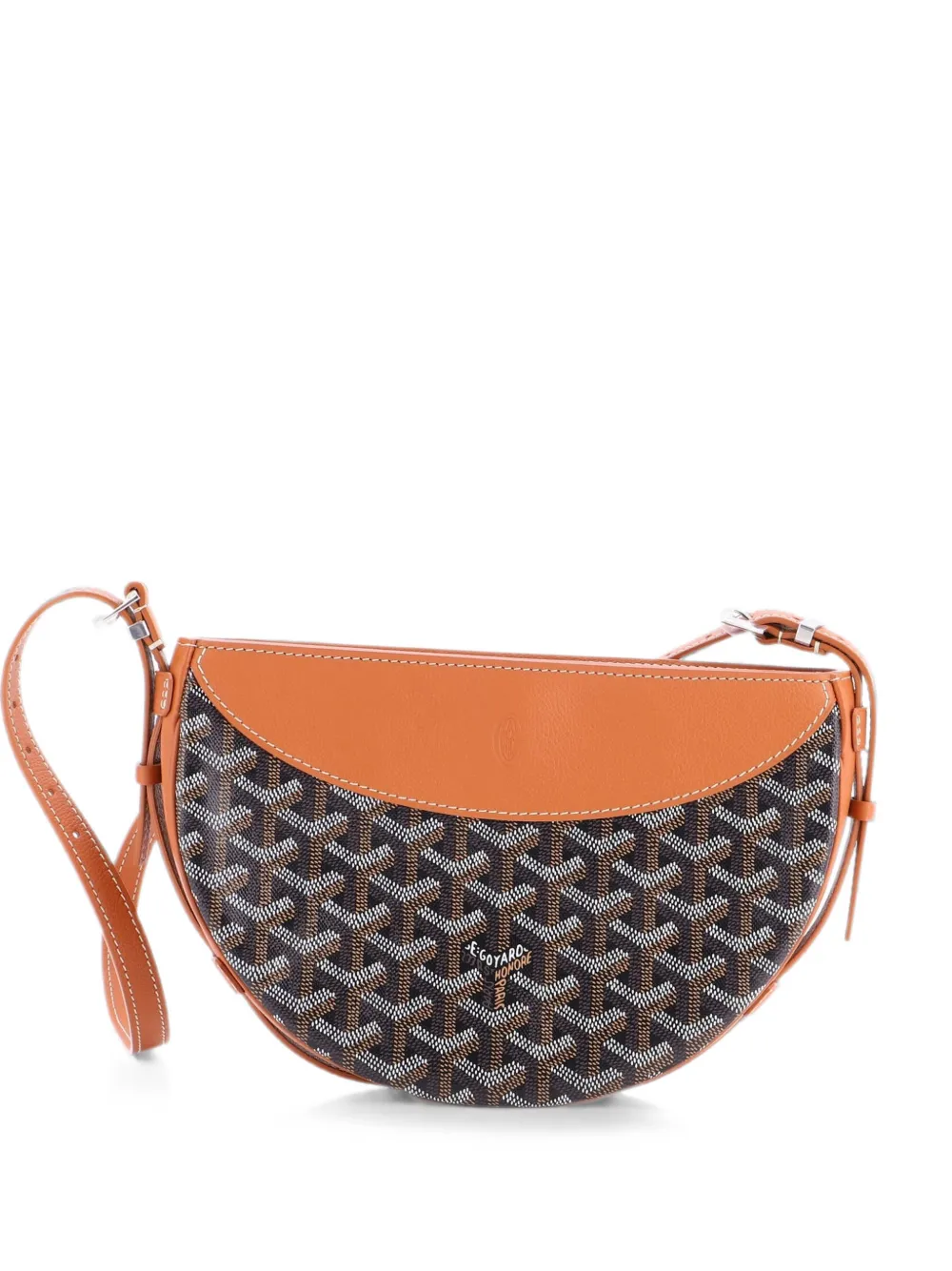 Goyard Pre-Owned Borsa a spalla Hirondelle in tela cerata e pelle - Marrone