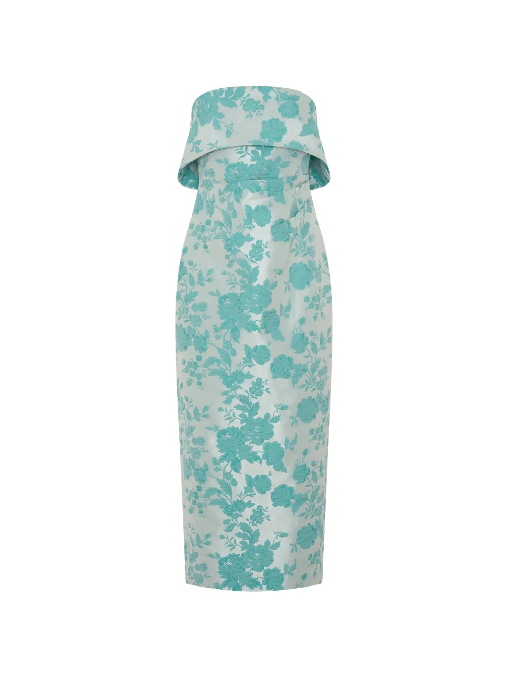 Anna Quan Gretel floral-jacquard strapless midi dress