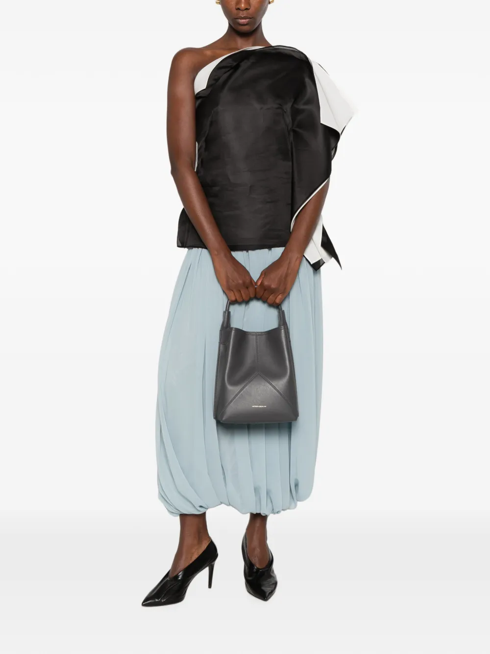 Victoria Beckham Leren shopper Grijs