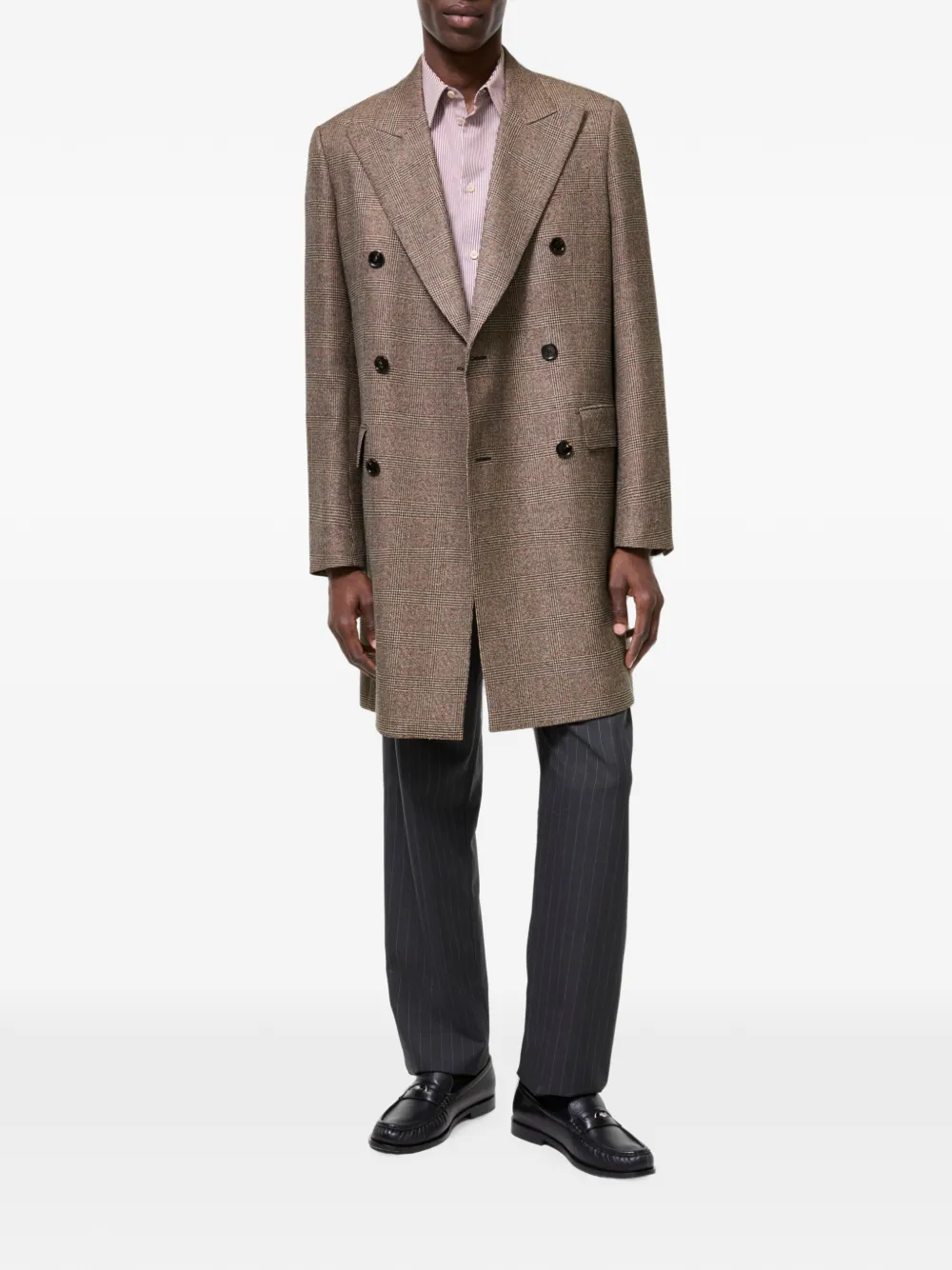 Burberry Denbury jas van wol-linnenblend Bruin