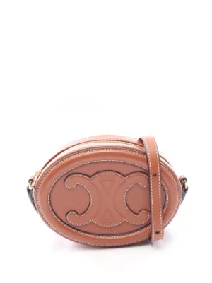 Celine Pre-Owned Triomphe Basket Airpods Case Flap Bag Raffia With