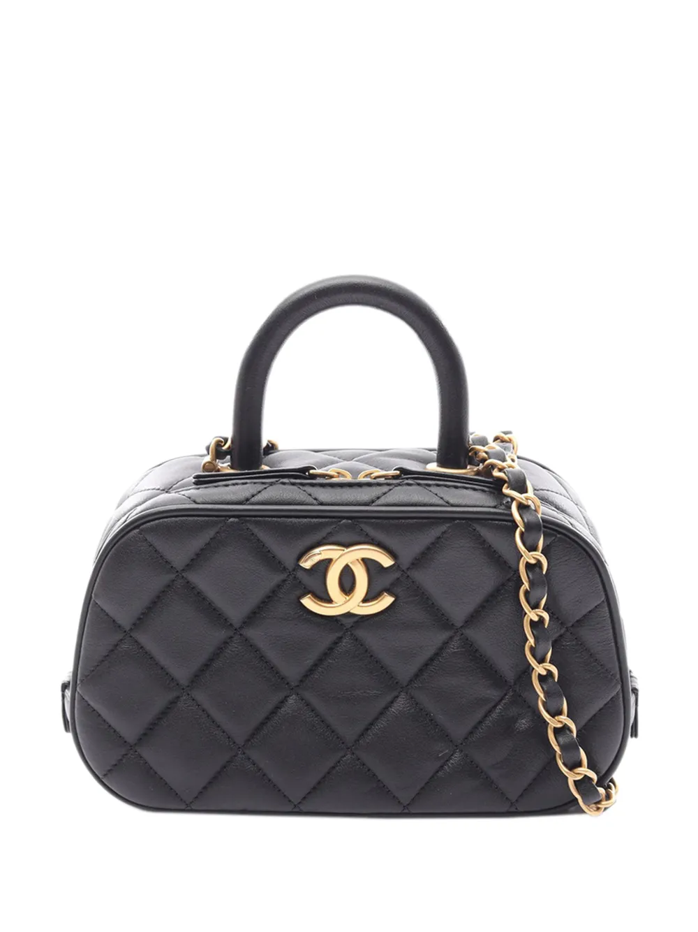 CHANEL Pre-Owned Borsa a tracolla CC mini in pelle di vitello trapuntata 2021-2026 - Nero