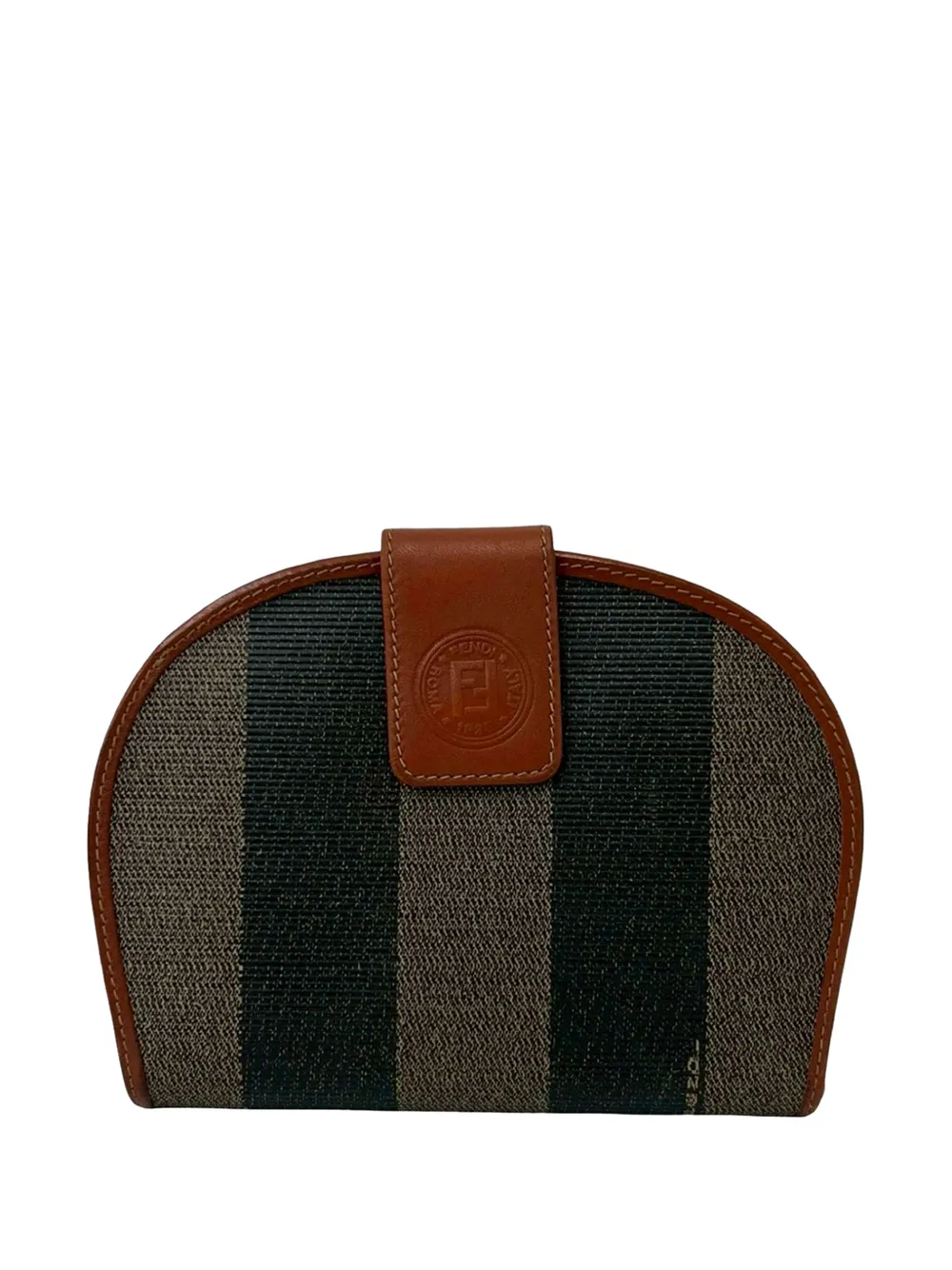 Fendi Pre-Owned Portafoglio bi-fold Pequin in tela cerata 2010-2026 - Marrone