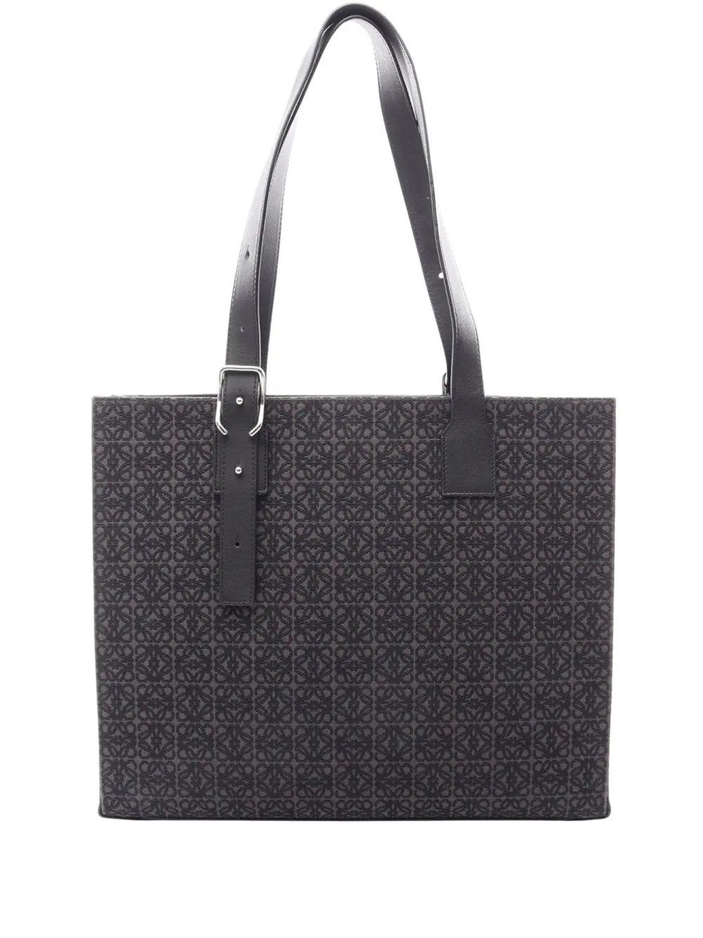 Loewe Pre-Owned Borsa tote Anagram in tela con fibbia 2010-2026 - Nero
