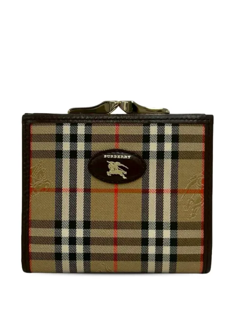 Burberry Pre-Owned cartera pequeña de lona Haymarket Check 20th Century