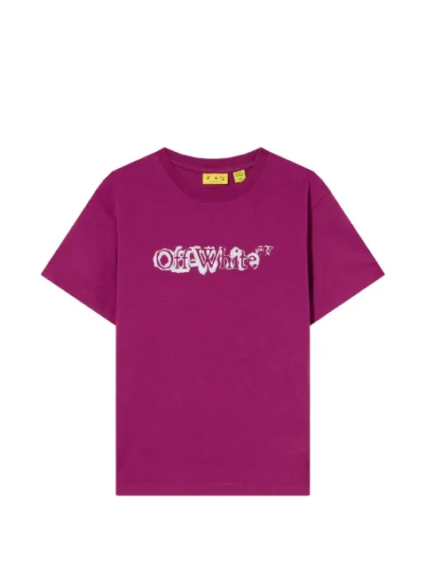 Off-White Kids Camiseta Big Bookish com logo