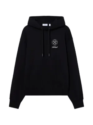 Off-White brush-stroke Hoodie | Black | FARFETCH