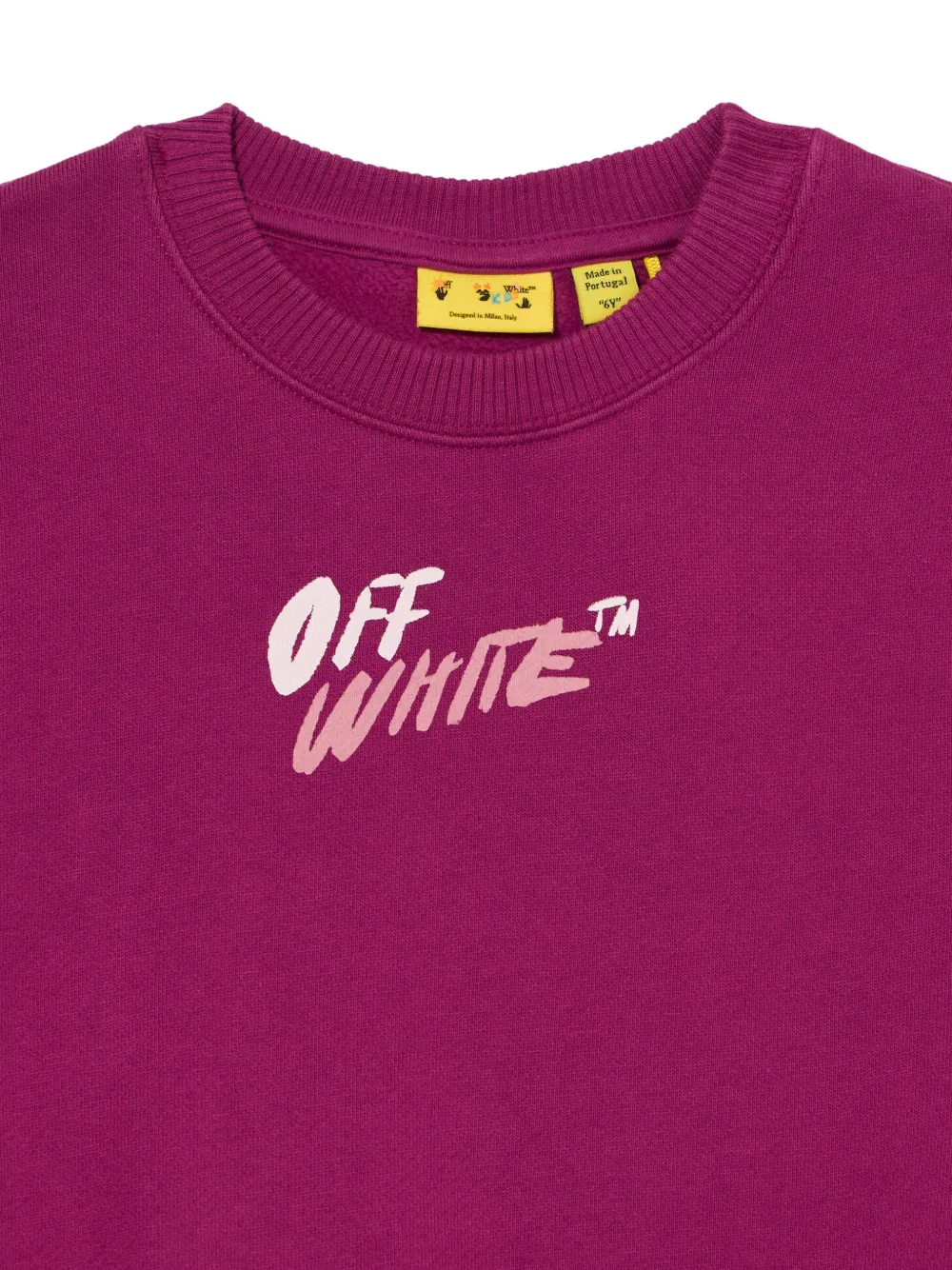 Off-White Kids Arrow logo-print sweatshirt Roze