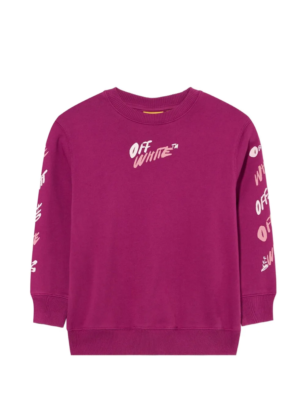 Off-White Kids Arrow logo-print sweatshirt Roze
