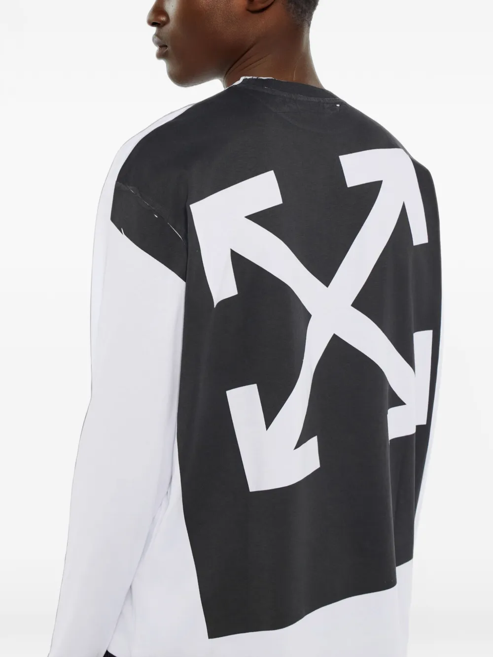 Off-White Negative Arrow skate long-sleeve T-shirt Wit