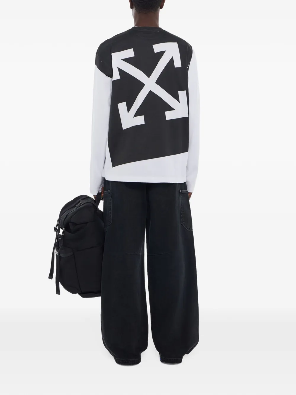 Off-White Negative Arrow skate long-sleeve T-shirt Wit