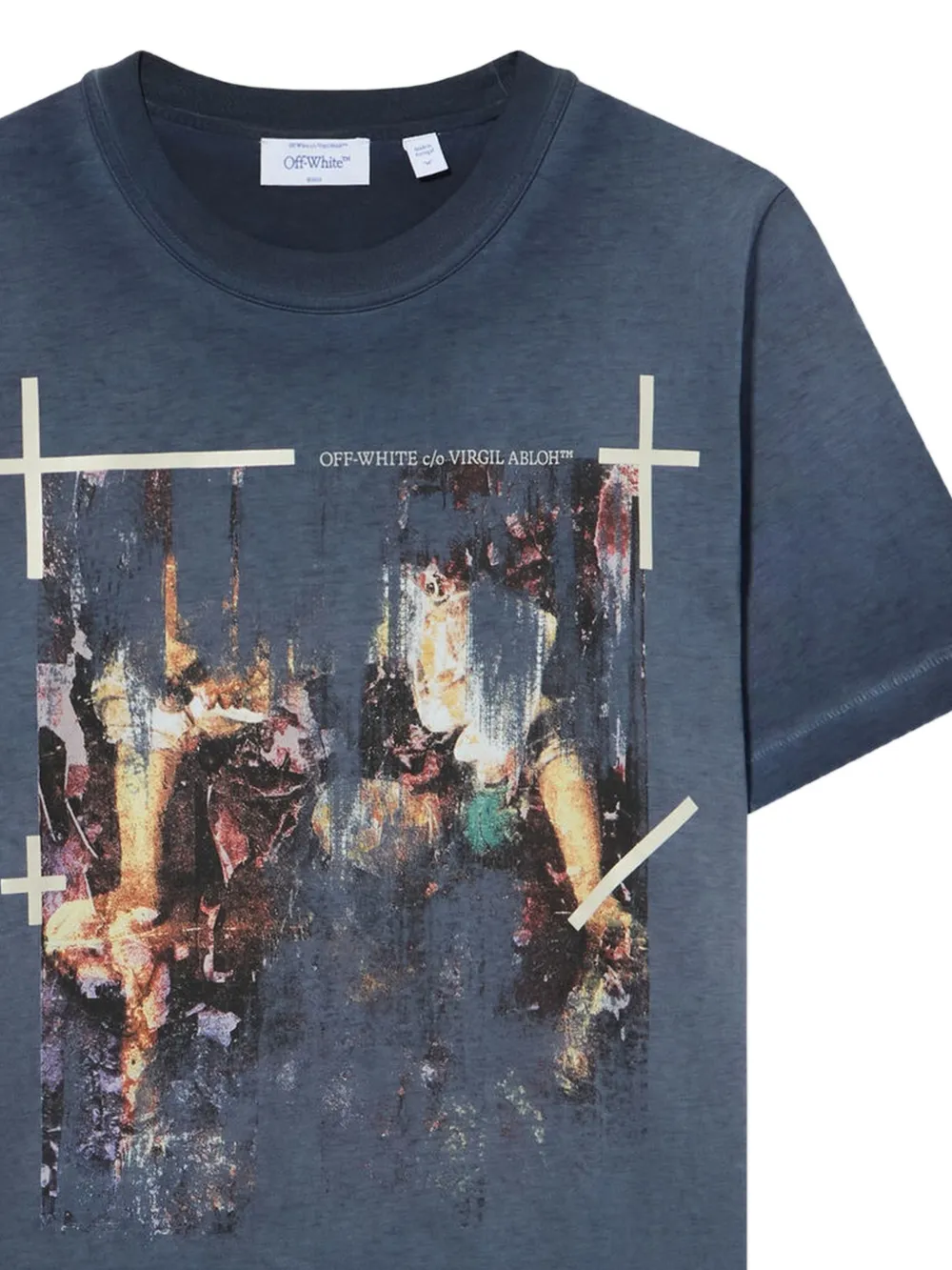 Off-White Narciso T-shirt met grafische print Blauw