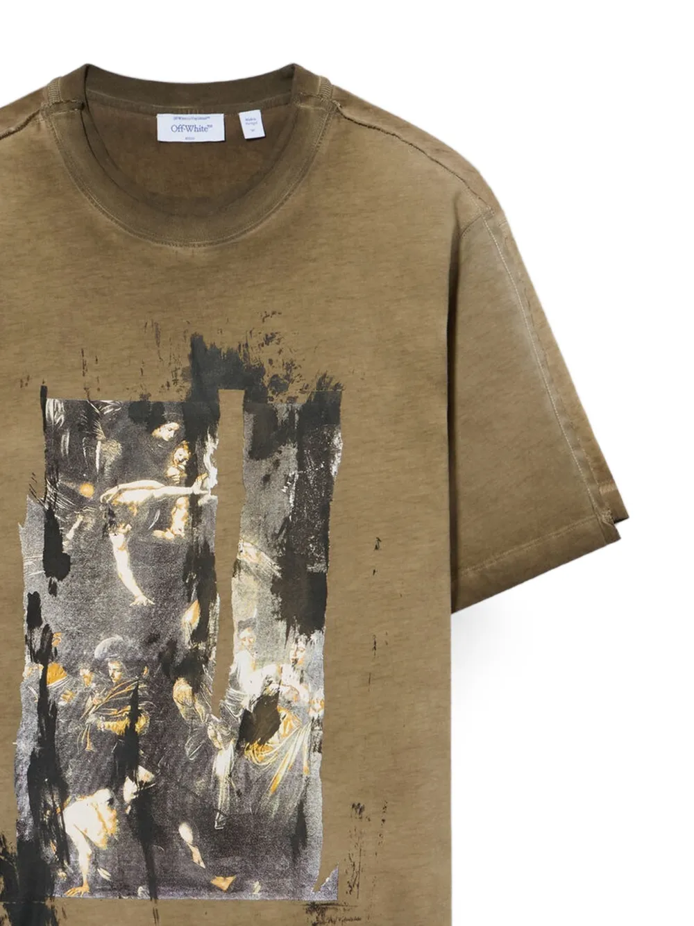 Off-White Inked Mercy Overlap T-shirt Groen