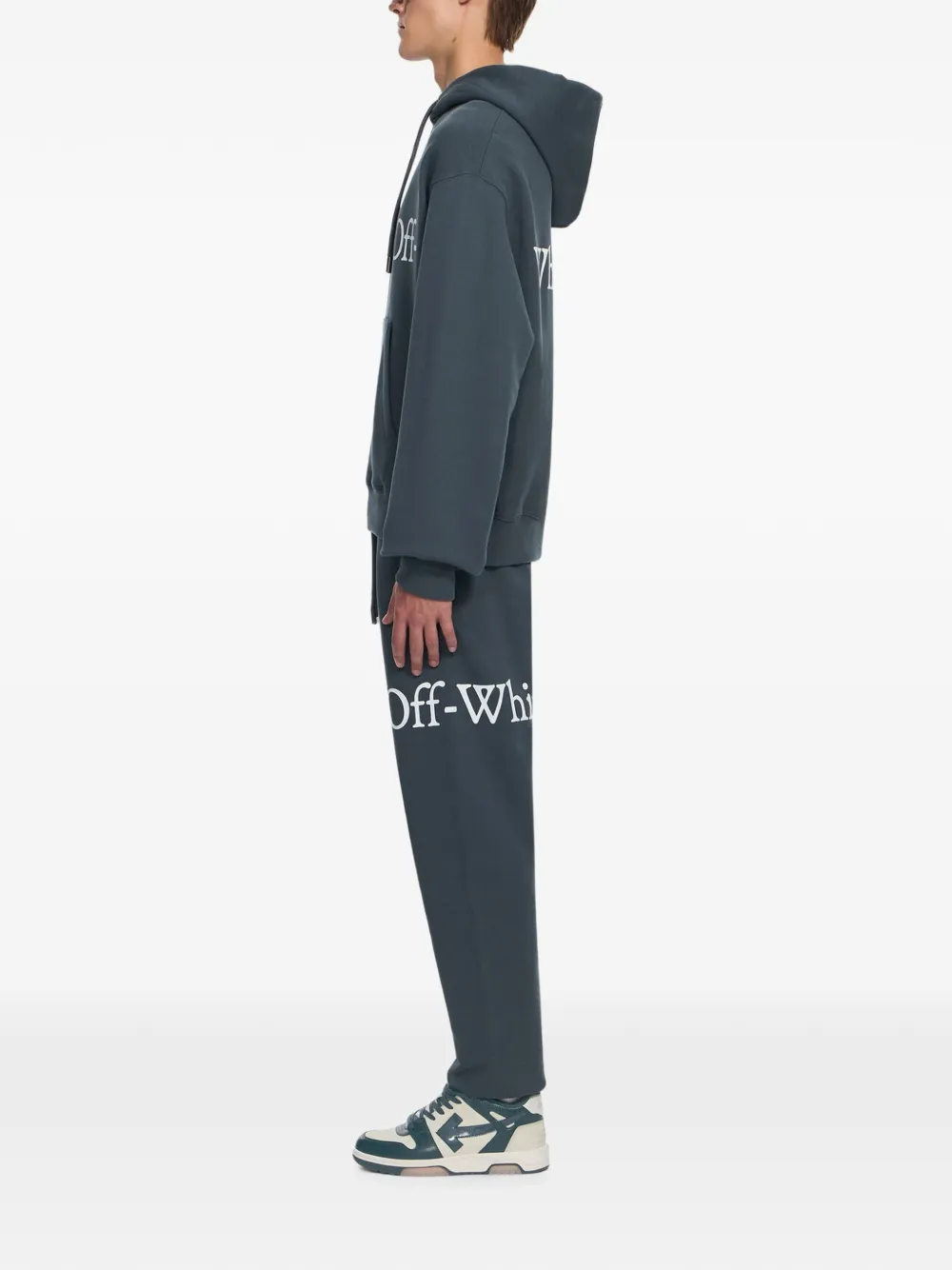Off-White Bookish Scarf hoodie Grijs