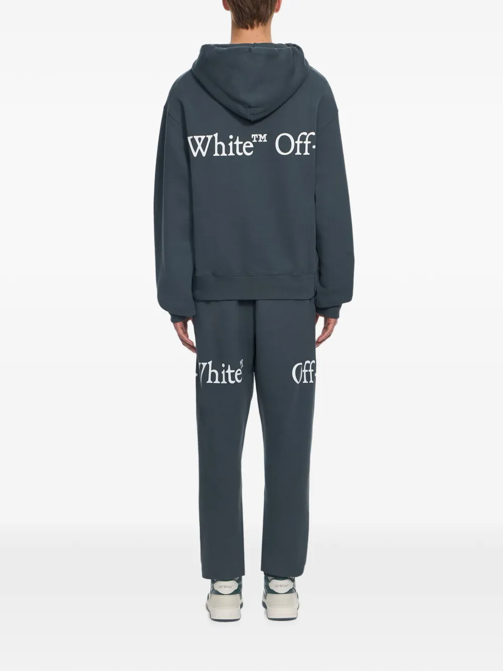 Off-White Bookish Scarf hoodie Grijs