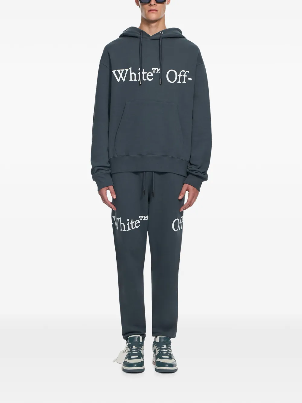 Off-White Bookish Scarf hoodie Grijs