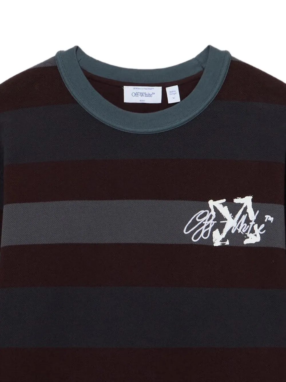 Off-White Stroke Overlap trui met lange mouwen Zwart