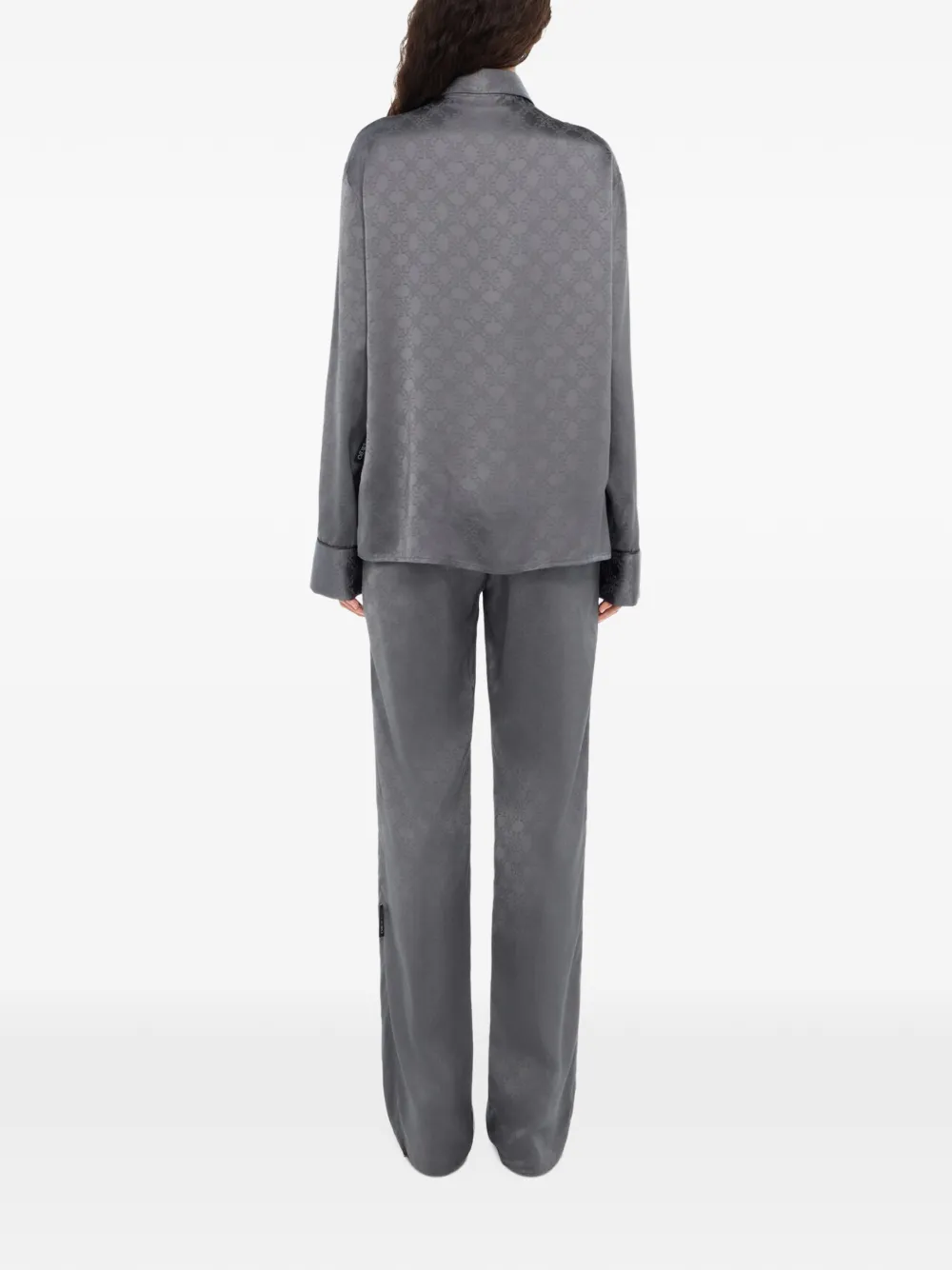 Off-White Overhemd met monogram jacquard Grijs