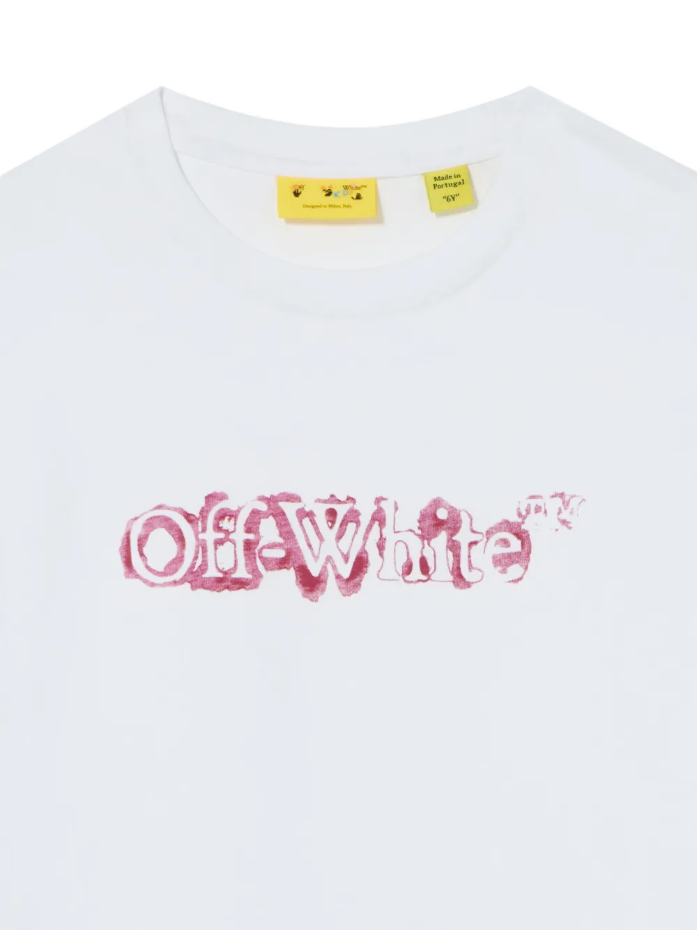 Off-White Kids Big Bookish cotton T-shirt Wit