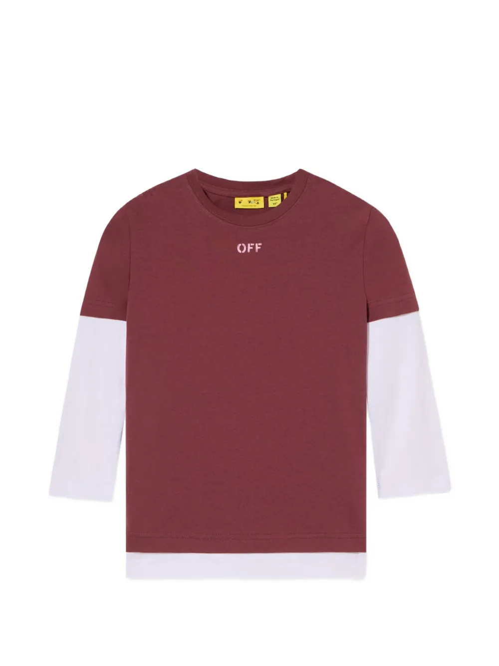 Off-White Kids Arrow double-layer T-shirt - Rosso