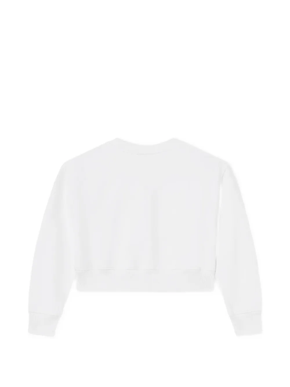 Off-White Kids Cropped sweater met logoprint Wit
