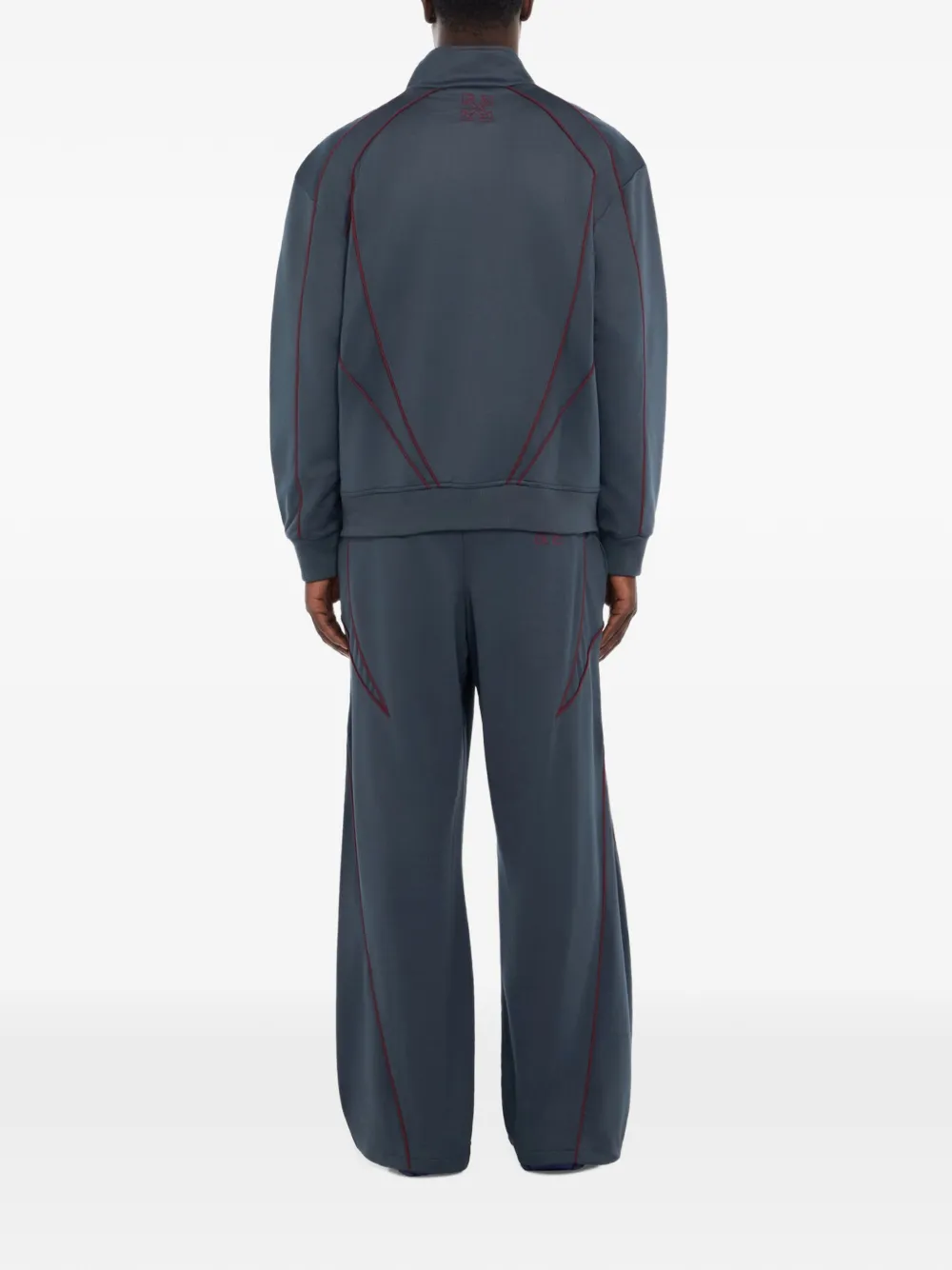 Off-White Staff Script relaxed slouchy track pants Grijs
