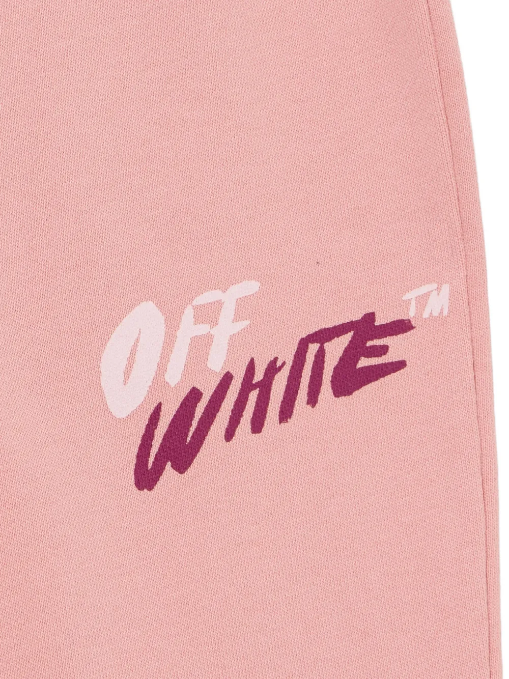 Off-White Kids Arrow logo-print flared track pants Roze