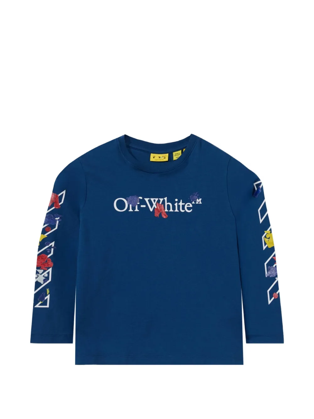 Off-White Kids Bookish Diag Back To School long-sleeve T-shirt - Blu