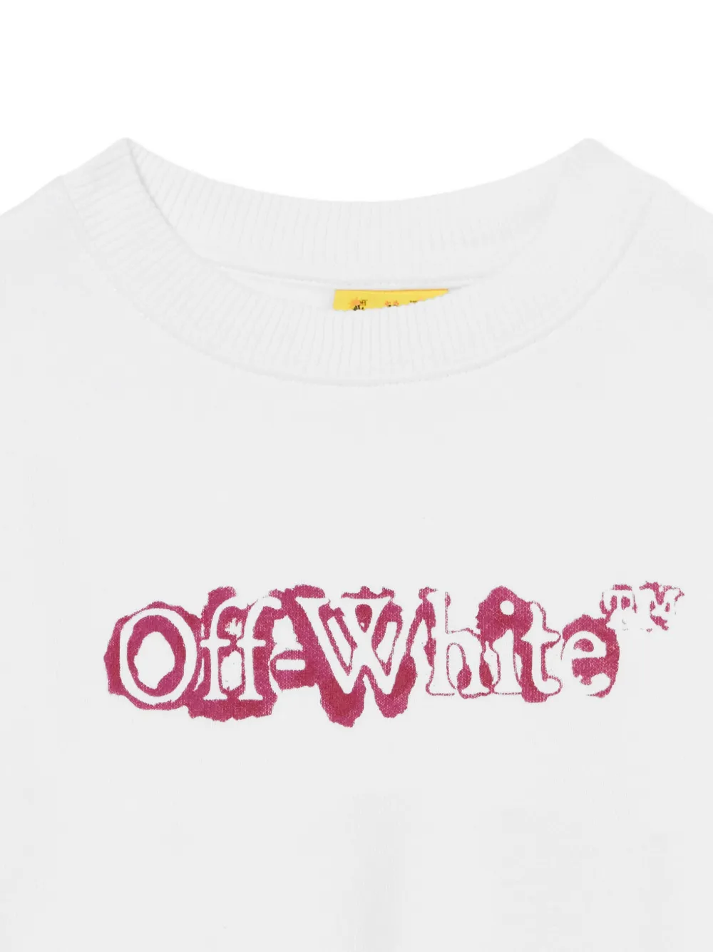 Off-White Kids Big Bookish Watercolor logo-print sweater Wit