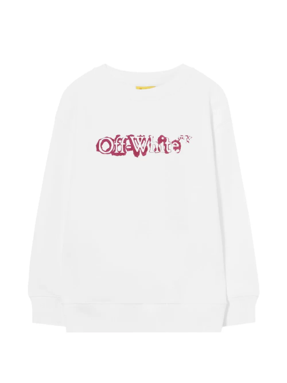 Off-White Kids Big Bookish Watercolor logo-print sweater Wit