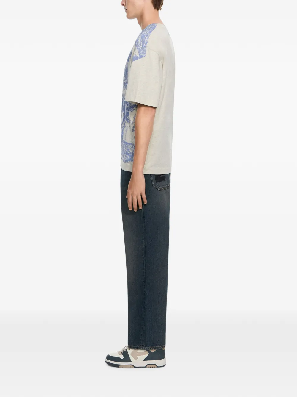 Off-White City Nature Skate T-shirt met korte mouwen Beige