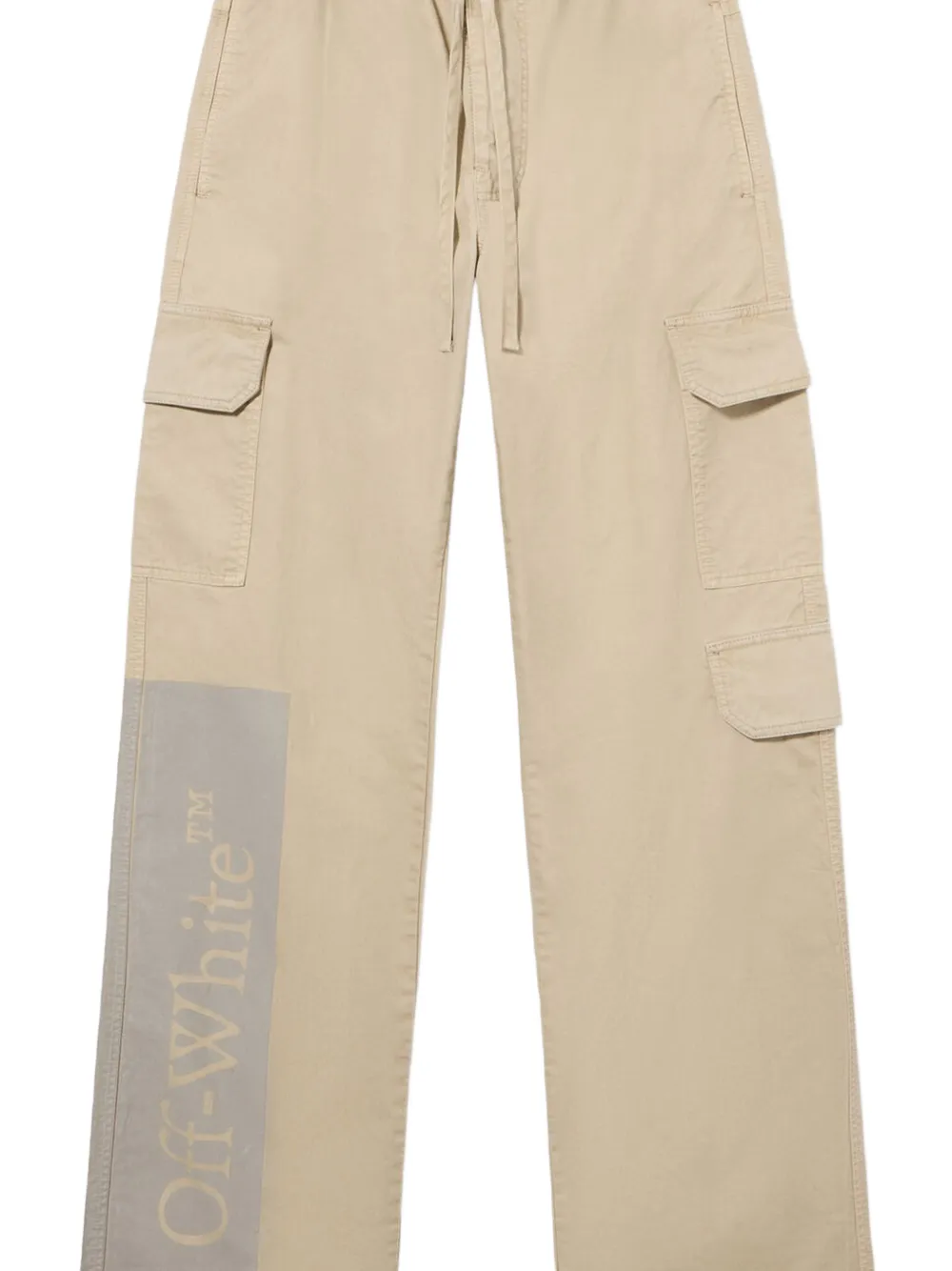 Off-White Big Bookish katoenen cargo broek Beige