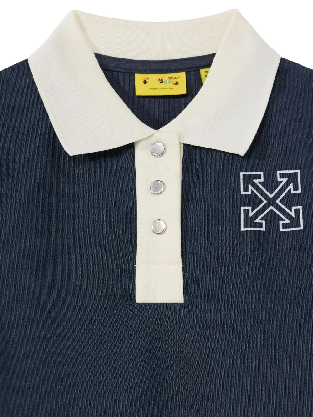 Off-White Kids Arrow logo-print dress Blauw