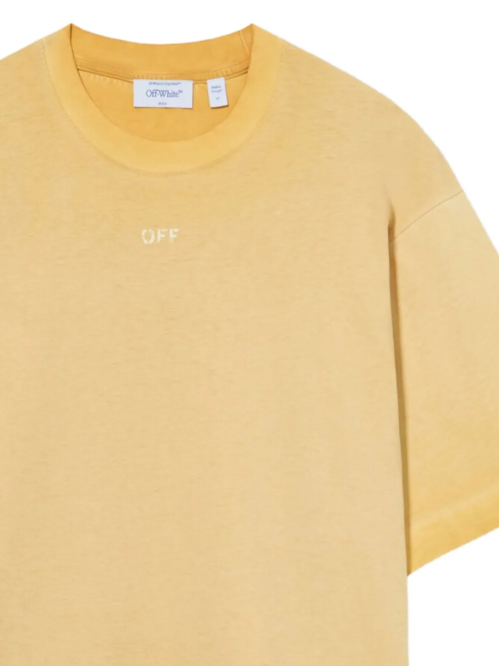 Off-White Swimming Face Skate T-shirt Geel