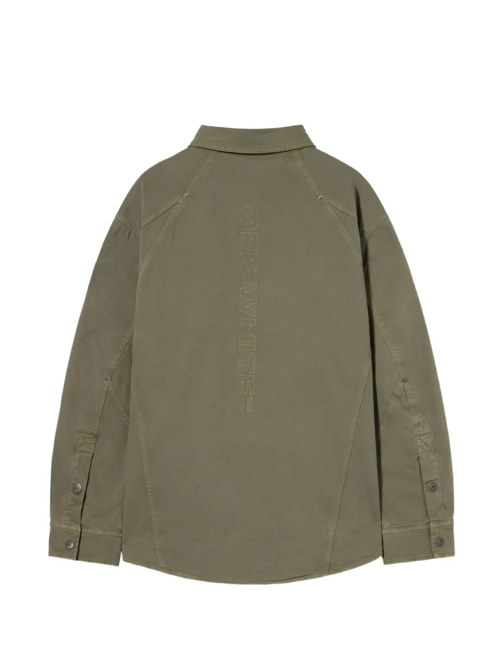 Off-White Racing Staff Sport shirtjack Groen
