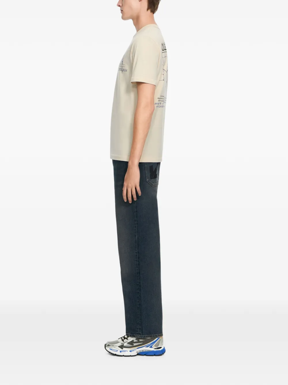 Off-White Connect Dots regular T-shirt Beige