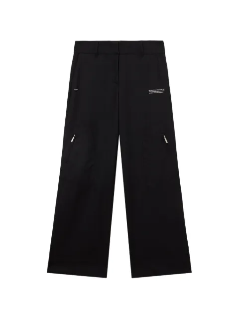 Off-White pantalones corporativos de lana ligera