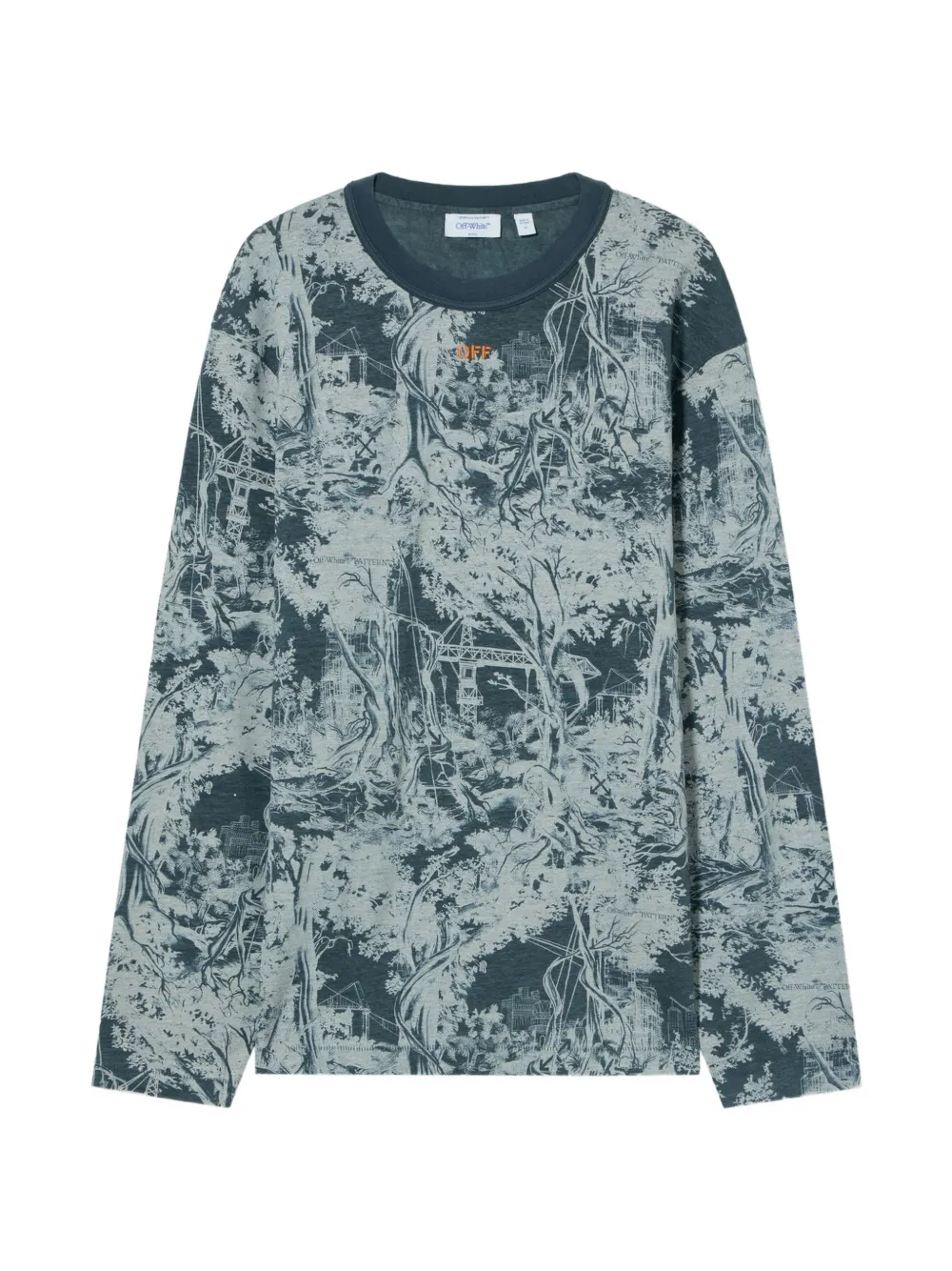 Off-White City Nature T-shirt met lange mouwen Blauw