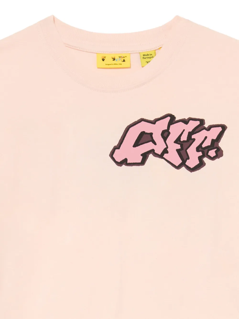 Off-White Kids Graffiti-print T-shirt Roze