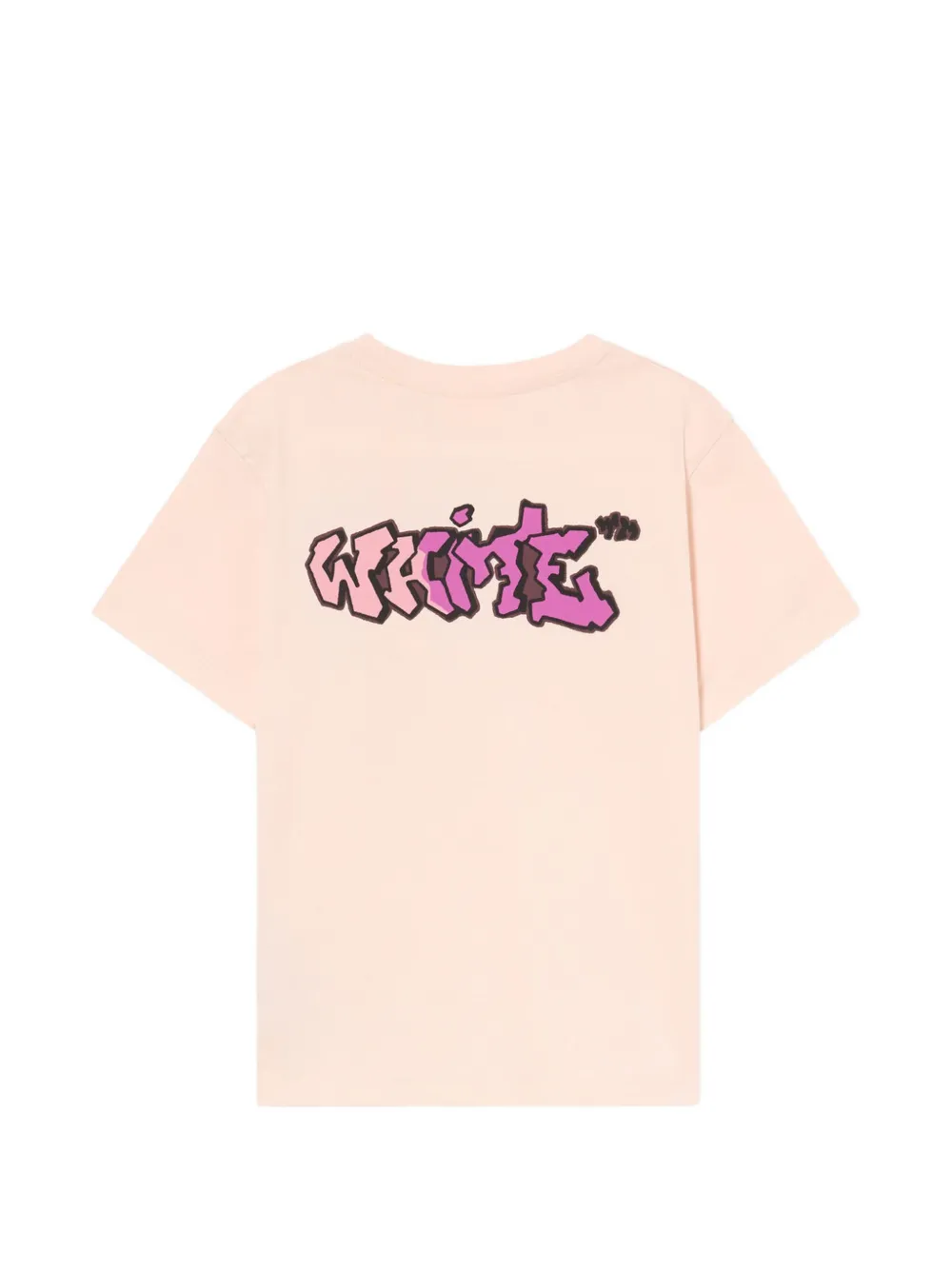 Off-White Kids Graffiti-print T-shirt Roze