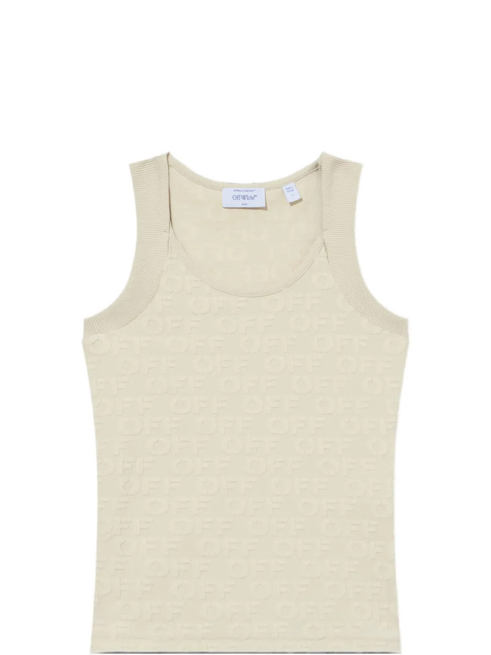 Off-White Terry tanktop met logo-patroon Beige