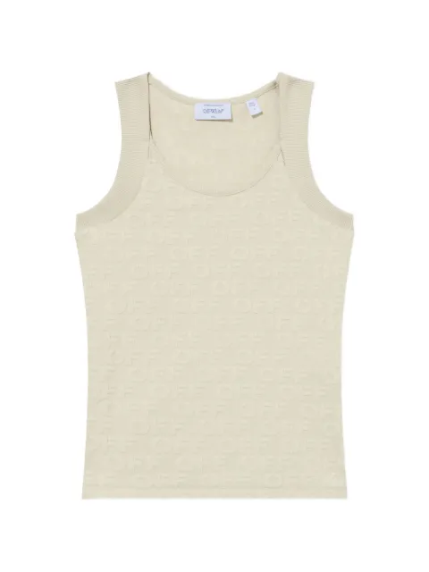 Off-White logo-pattern Terry tank top