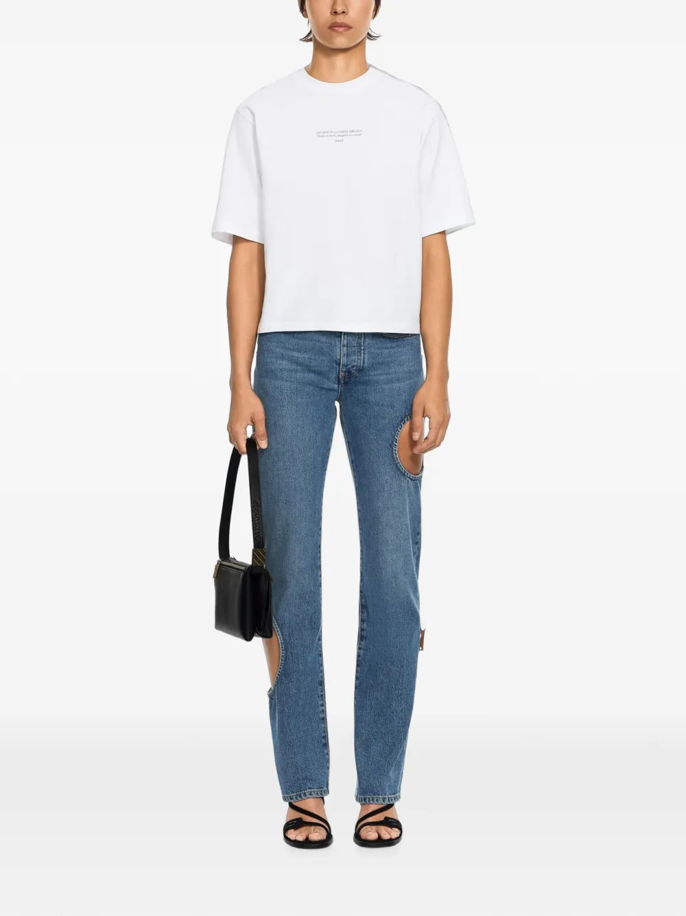 Off-White Boxy T-shirt Wit