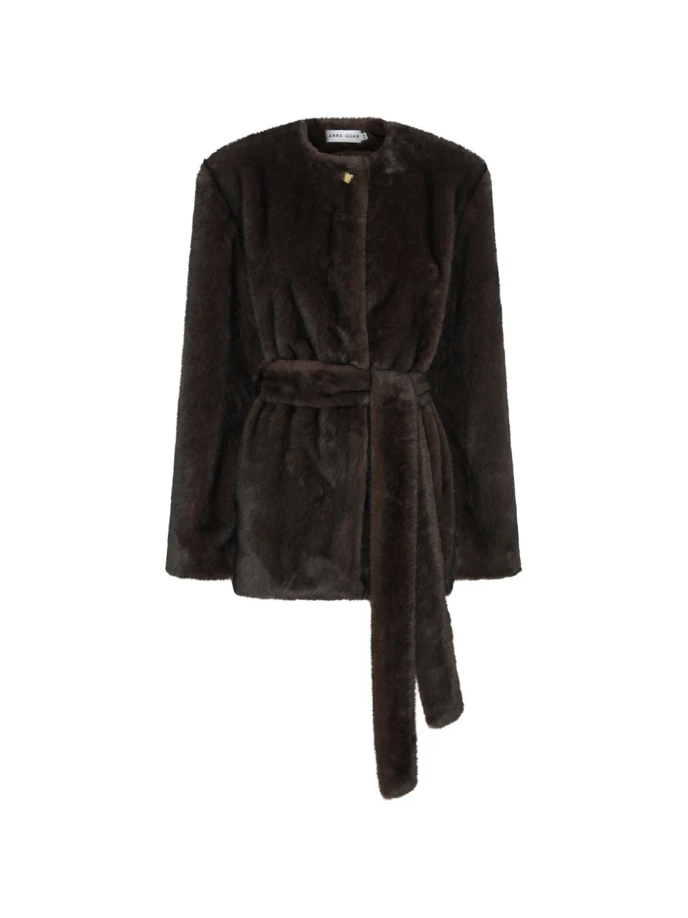 Anna Quan Braque faux-fur belted jacket - Braun