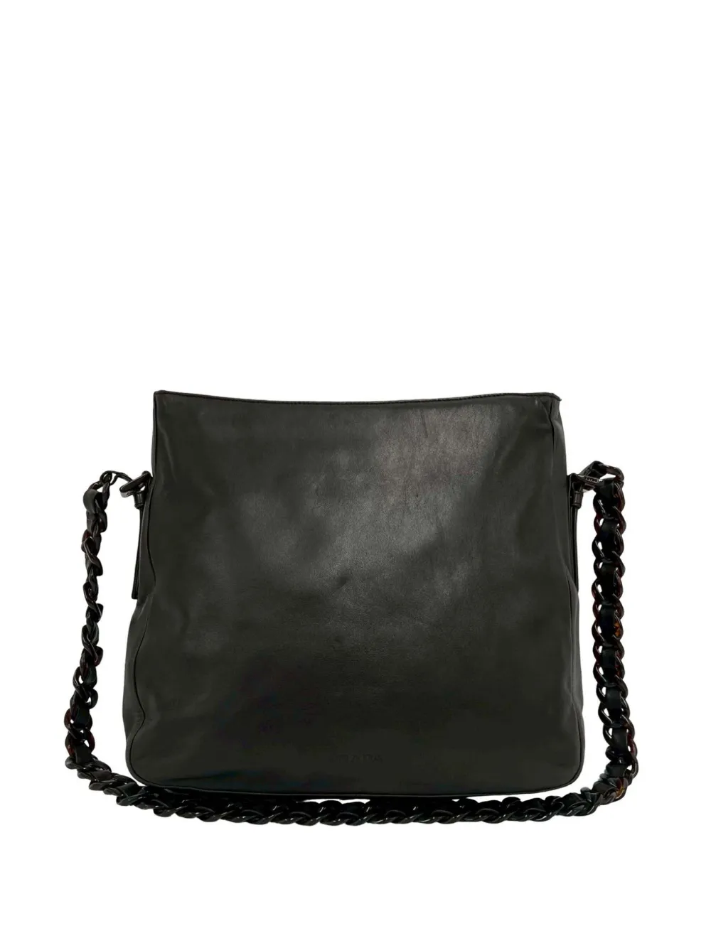 Prada Pre-Owned Borsa a spalla in pelle con catena 2000-2026 - Marrone