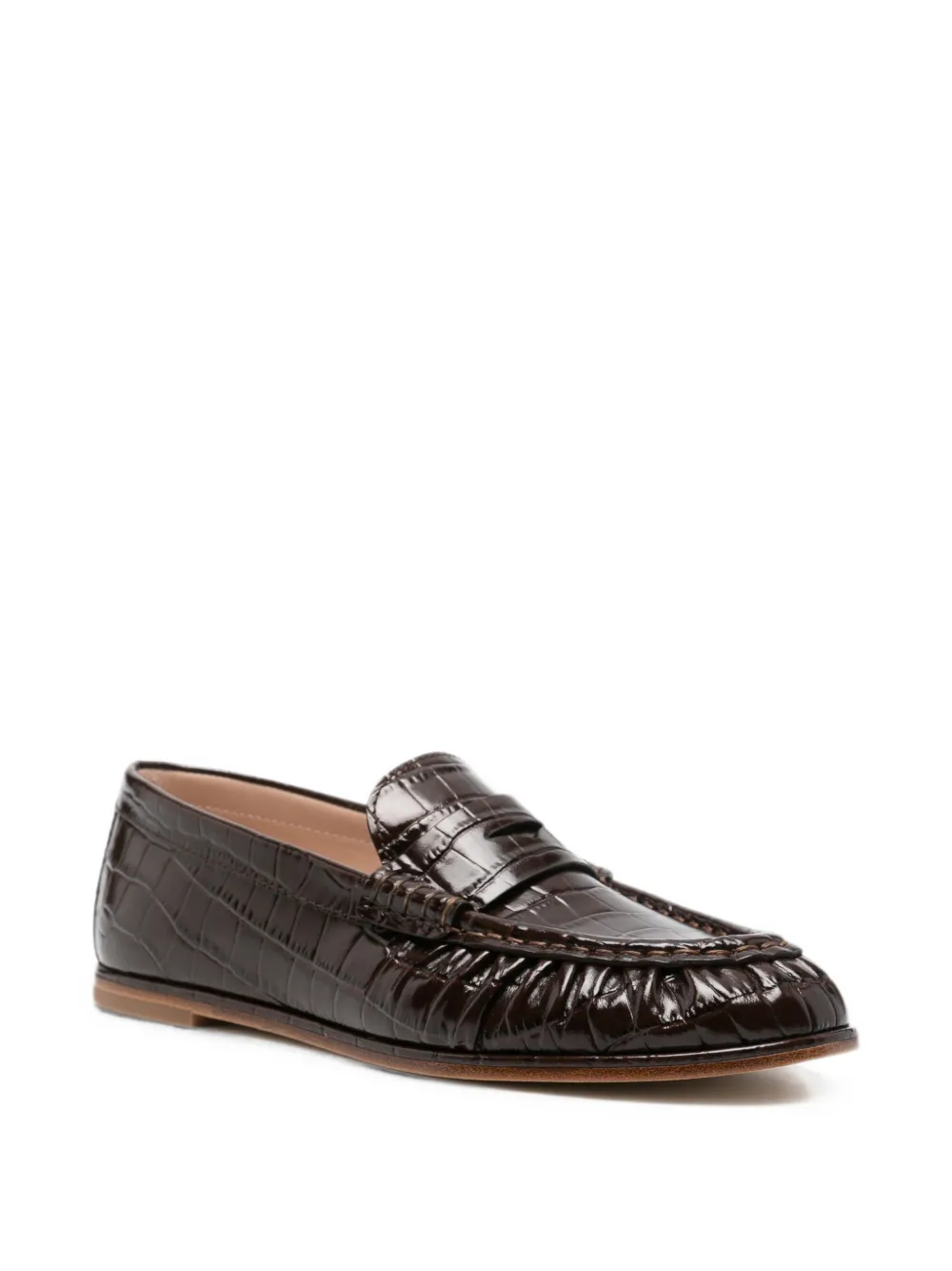 Stuart Weitzman Spencer croc-effect loafers Bruin
