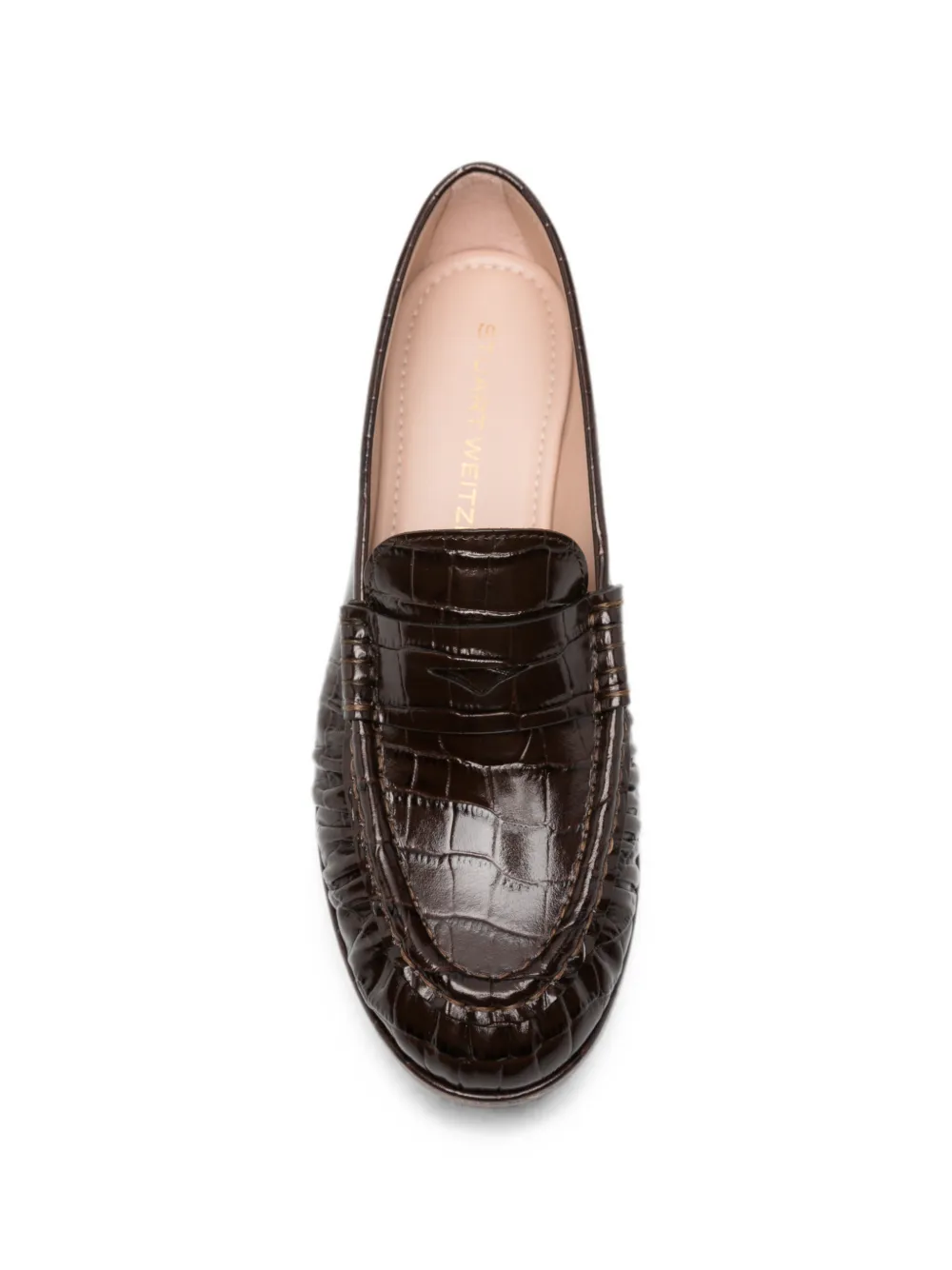 Stuart Weitzman Spencer croc-effect loafers Bruin