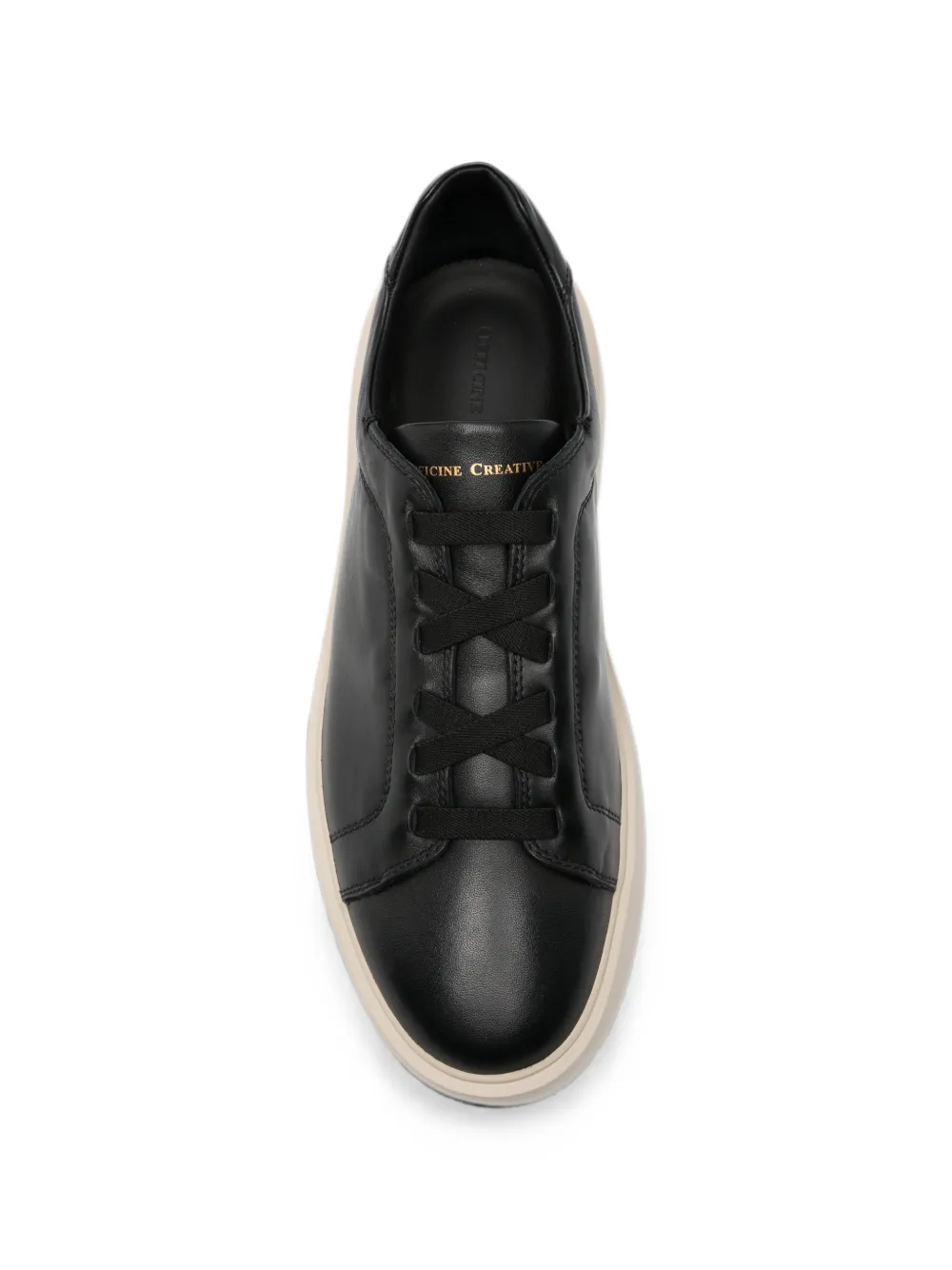 Officine Creative Slouch leather sneakers Zwart